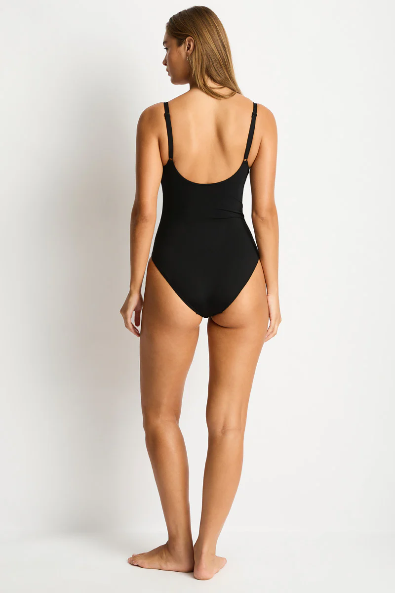 Essentials Edit Cross Front Scoop Back One Piece - Image 2
