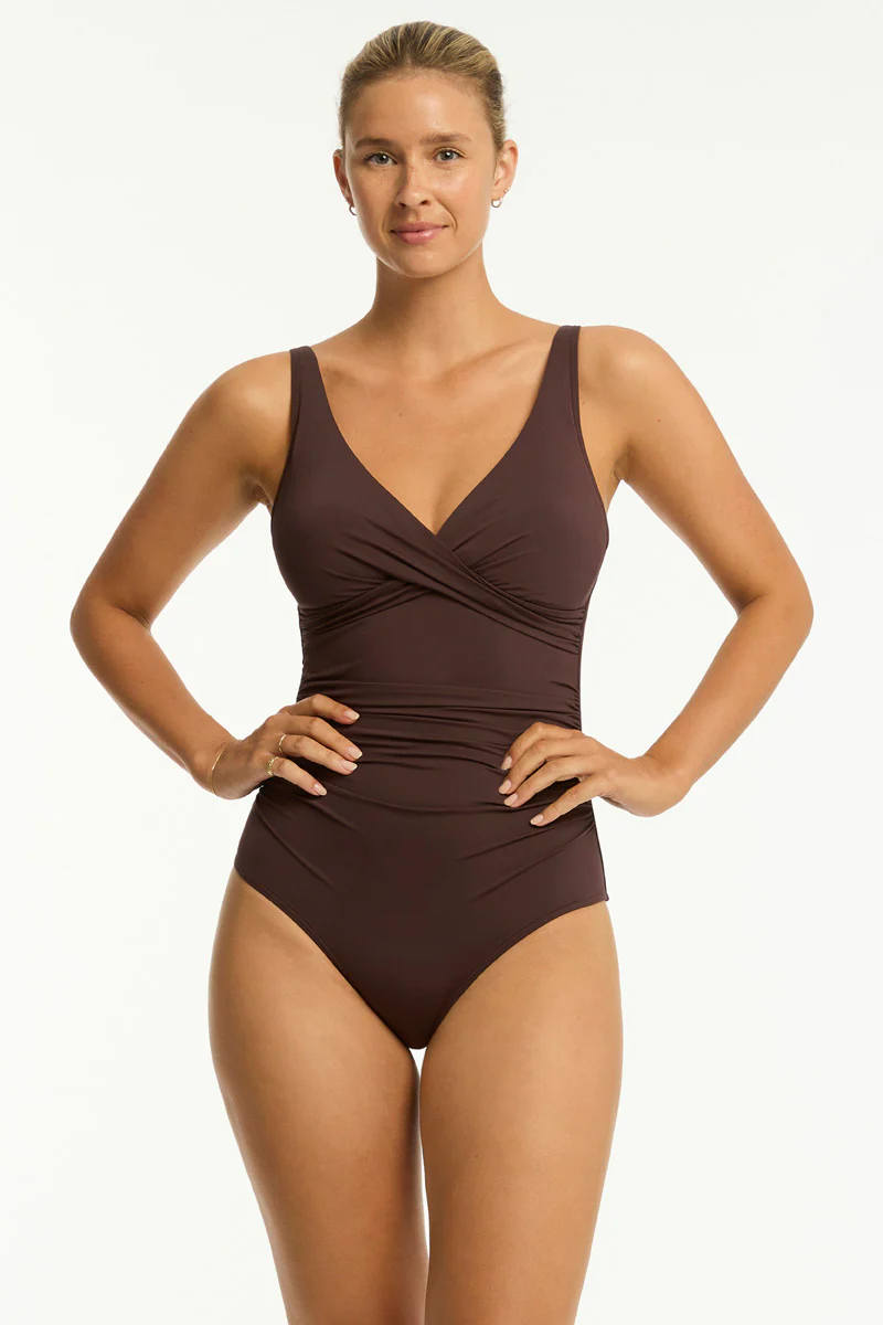 Essentials Edit Cross Front One Piece - Image 3
