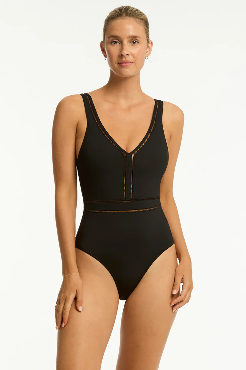 Eco Essentials Spliced Waisted One Piece - Image 4