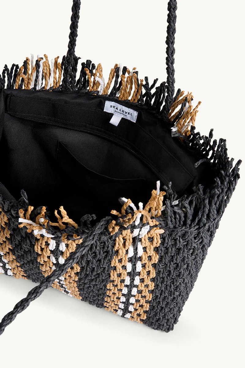 Straw Weave Beach Bag - Image 3