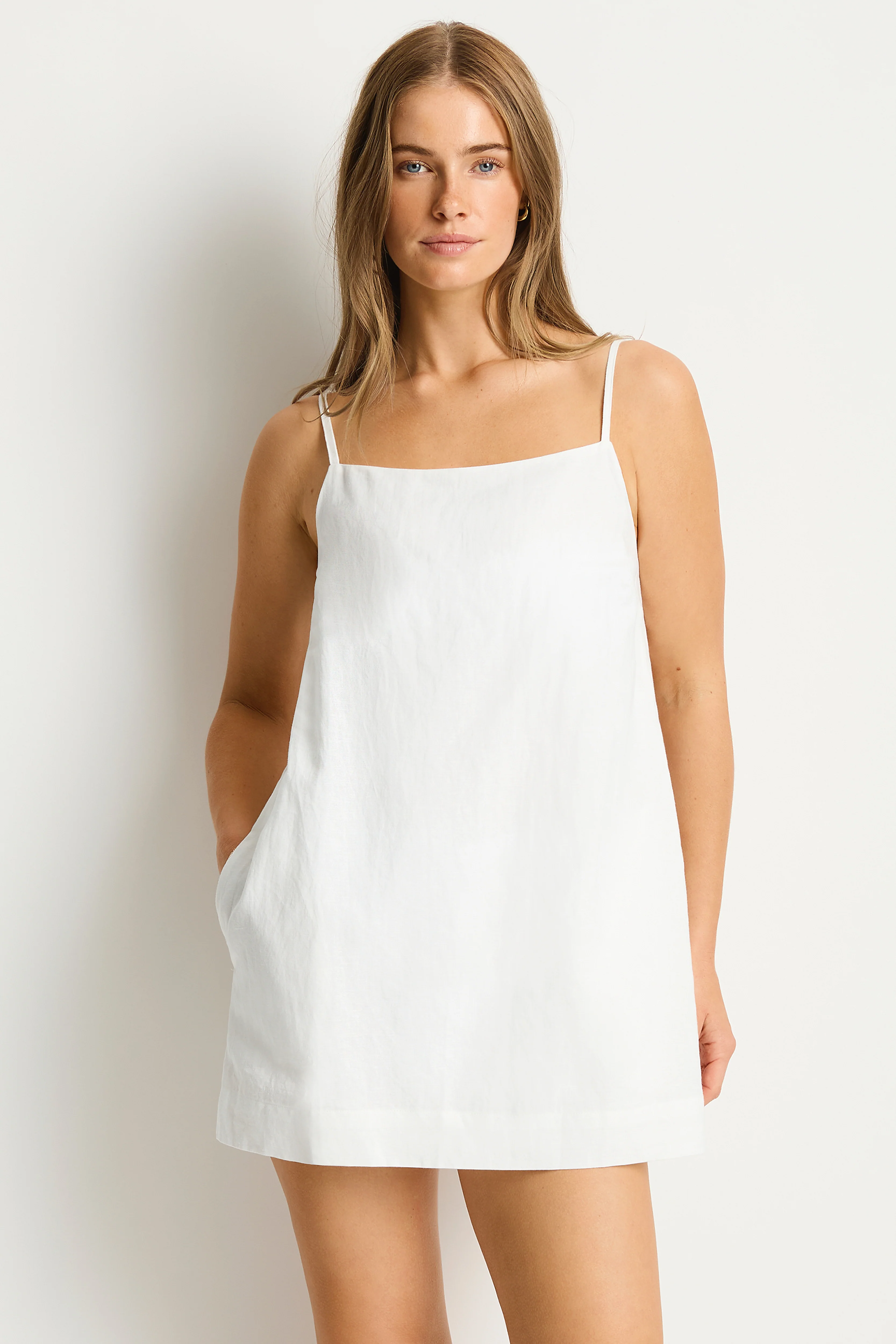 Shore Linen Shift Short Dress - Image 5