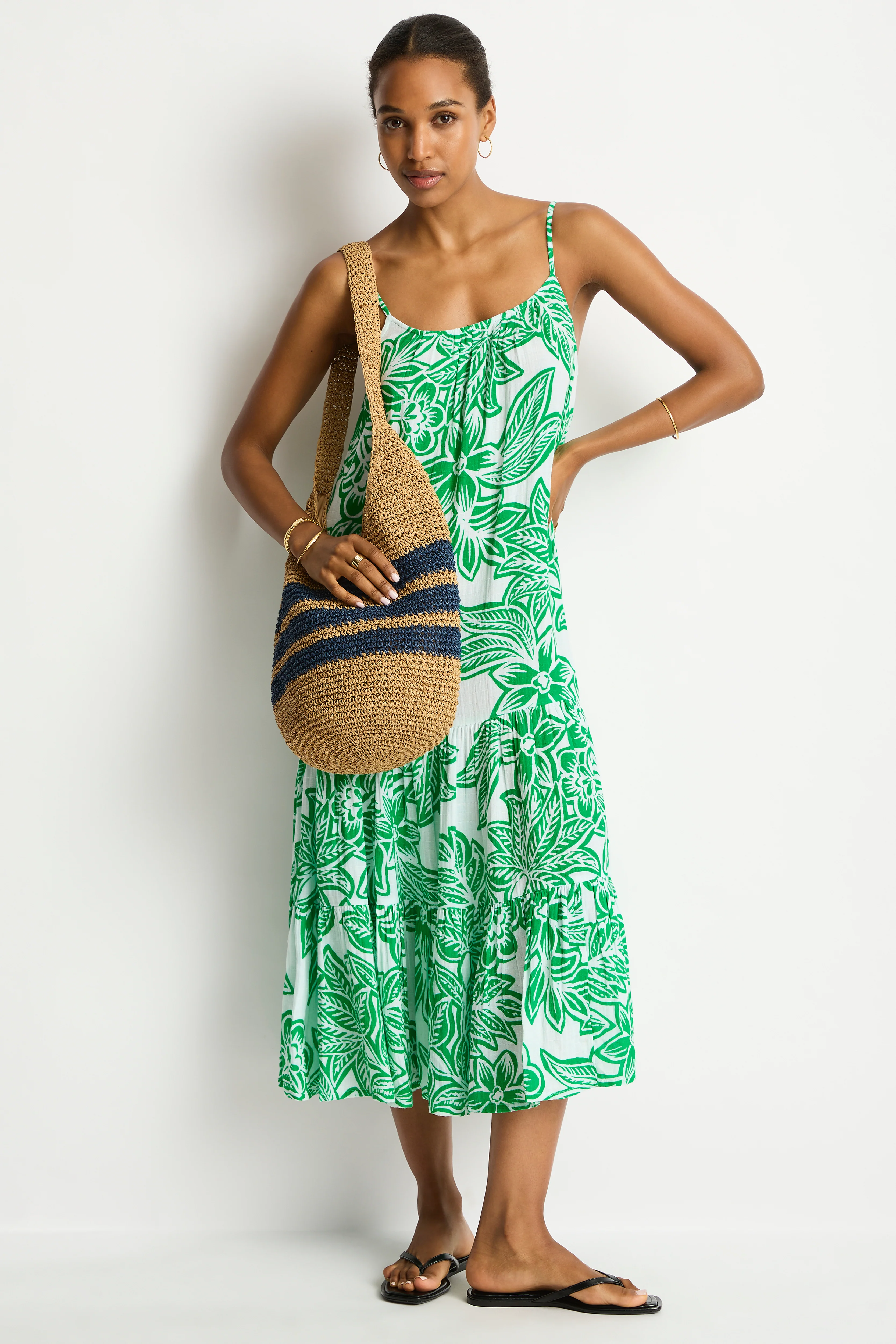 Palmera Resort Tiered Midi Sundress - Image 4