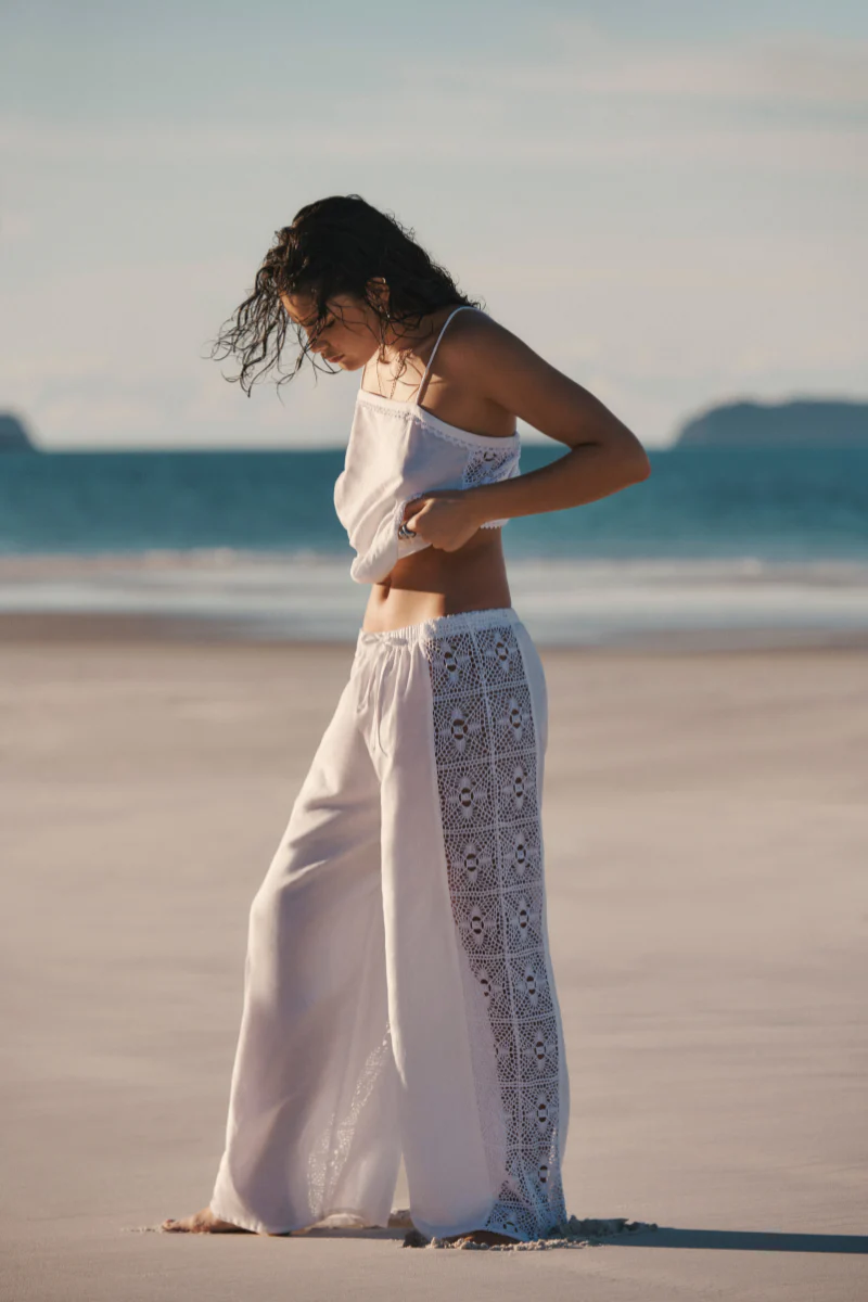 Shore Linen Panelled Shift Cami Top - Image 2