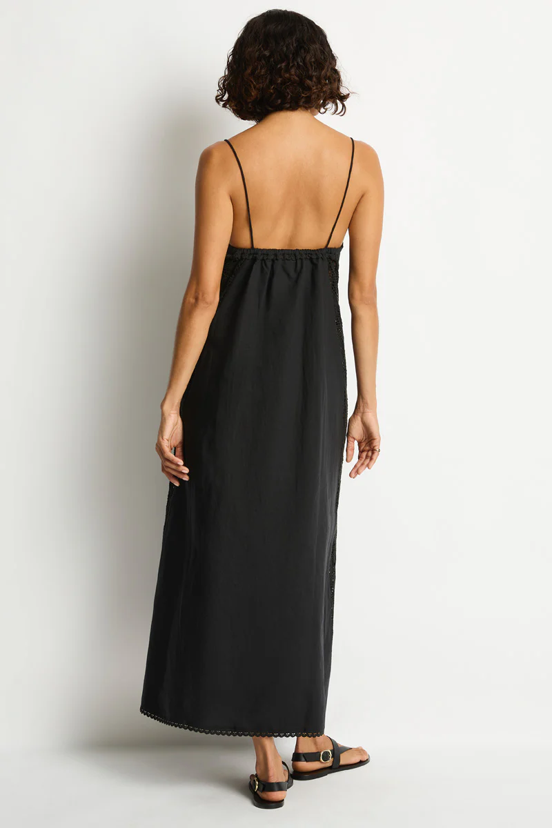 Shore Linen Panelled Bandeau Lace Maxi Dress - Image 5