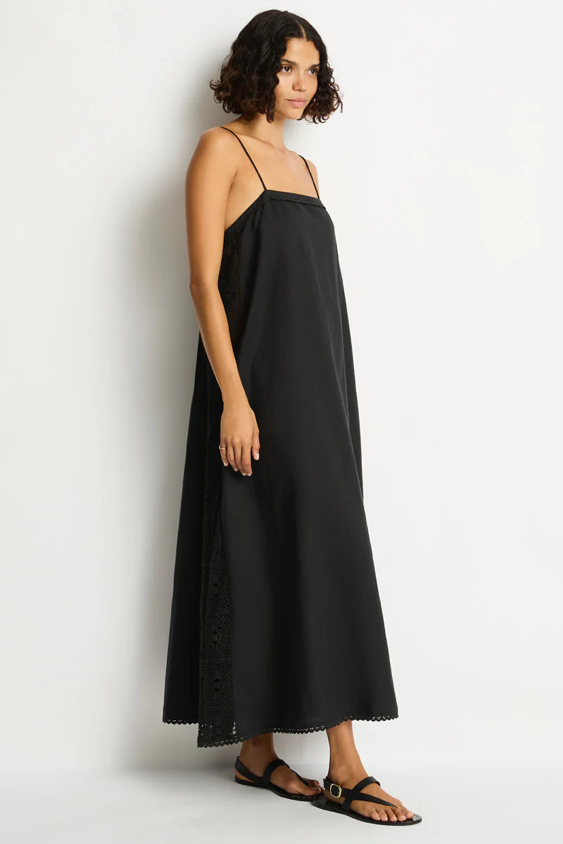 Shore Linen Panelled Bandeau Lace Maxi Dress - Image 6