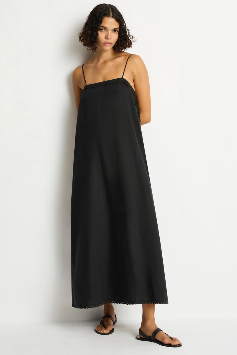 Shore Linen Panelled Bandeau Lace Maxi Dress - Image 7